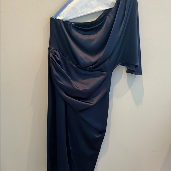 Cupshe Evonne Navy One-shoulder Sheath Dress - Picture 4 of 6